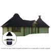 Casetta in legno CIBELE da esterno 9,3 x 4,4 x h 3,2 m con BARBECUE STANDARD