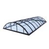 Copertura telescopica per piscina KLASIK CLEAR B - misure interne 4,13 x 8,50 m, colore finitura: ANTRACITE