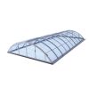 Copertura telescopica per piscina KLASIK CLEAR C - misure interne 4,99 x 10,60 m, colore finitura: ELOX