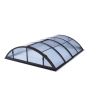 Copertura telescopica per piscina KLASIK S - misure interne 3,17 x 4,20 m, colore finitura: ANTRACITE