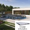 Copertura telescopica per piscina CRYSTAL DOME 3,70 x 6,30 m
