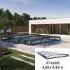 Copertura telescopica per piscina CRYSTAL DOME 4,80 x 8,40 m
