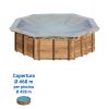 Copertura invernale Ø 4,68 m per piscina ottagonale in legno Gre di Ø 4,28 m