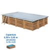 Copertura invernale 6,58 x 3,60 m per piscina rettangolare in legno Gre di 6,18 x 3,20 m