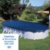 Copertura invernale 6,10 x 4,10 m in polietilene 180 gr/m² per piscine fuori terra forma ovale di 5,00 x 3,00 m