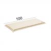 Cuscino per panca 2 posti 100 x 45 cm con volant - colore ECRU