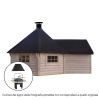 Casetta in legno ERIS da giardino 5,4 x 4,4 x h 3,3 m con BARBECUE VIKING