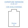 Copertura isotermica Bubble Bubble BLU 400 µ - Forma Rettangolare con scala romana INFERIORE 25 m²