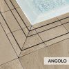 Griglia per piscina in gres AD ANGOLO 25 x 25 x 2,5 cm, colore BEIGE
