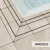 Griglia per piscina in gres AD ANGOLO 25 x 25 x 2,5 cm, colore BIANCO