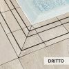 Griglia per piscina in gres DRITTO 25 x 25 x 2,5 cm, colore BIANCO