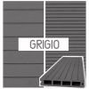 Listone in legno composito WPC BAMBOO Classic Double Face 220 x 14 x 2,5 cm - colore GRIGIO SCURO