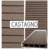 Listone in legno composito WPC BAMBOO Classic Double Face 220 x 14 x 2,5 cm - colore CASTAGNO
