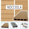 Listone in legno composito WPC BAMBOO Classic Double Face 220 x 14 x 2,5 cm con KIT di installazione - colore NOCCIOLA