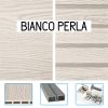 Listone in legno composito WPC WOOD Double Face 220 x 16,5 x 2,4 cm con KIT di installazione - colore BIANCO PERLA