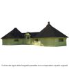 Casetta in legno PERSEFONE da giardino 11,9 x 5,1 x h 3,5 m SENZA BARBECUE