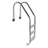 Scaletta STANDARD in acciaio Inox 304 e gradini in PVC - 3 gradini, per piscine con altezza minima 1,10 m